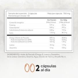 Maklen B-Focus - Lutena, Zeaxantina  Omega 3 - Apoya la Visin y Salud Ocular - 120 Softgels de 700 mg                                                 