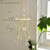 Crystal Hanging Suncatcher with Natural Stone, 16.9 Inch Decorative Wind