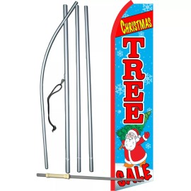 NeoPlex Christmas Tree Sale Flag with Flag Pole and Spike