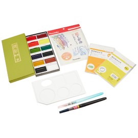 呉竹(Kuretake) 顔彩 絵手紙 顔彩耽美 絵てがみセット 桃色 MC22-4