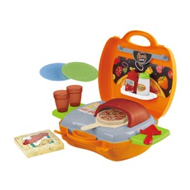 Children's Carry Pizza Kitchen Set - Kids Play Toy Playset - Imaginative Toy Tool Set - Crazy Pizzeria Pretend Play Toy Kit - Portable Accessories Case
