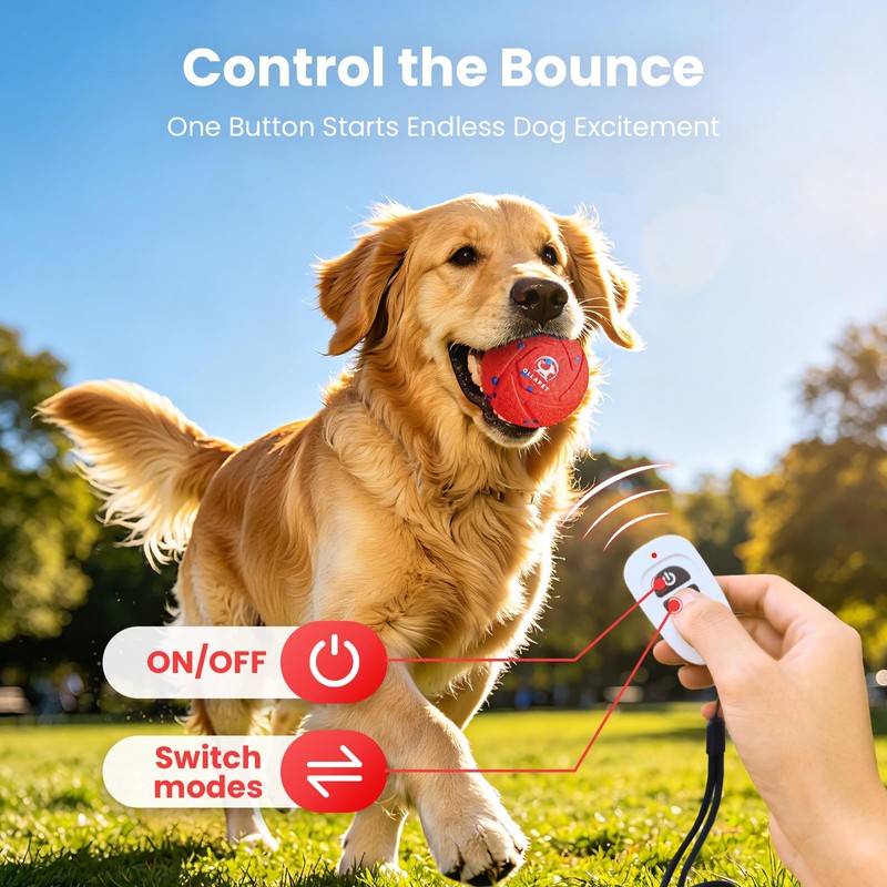 Ollapet Interactive Dog Toys Dog Ball - Auto Bouncing &