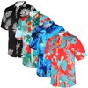 Jeyiour 4 Pcs Mens Hawaiian Shirts Unisex Tropical Short Sleeve