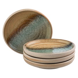 UNICASA Appetizer Plates,Dessert Plates Ceramic,5 inch Dipping Dish,Set of 4,Japanese Small Plate -Coastal Breeze