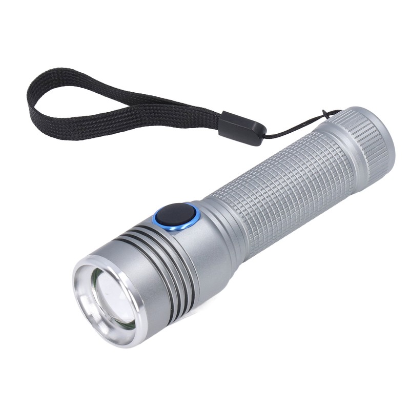 LED Flashlight Telescopic Zoom Protective Function Aluminum Alloy Barrel 2000LM