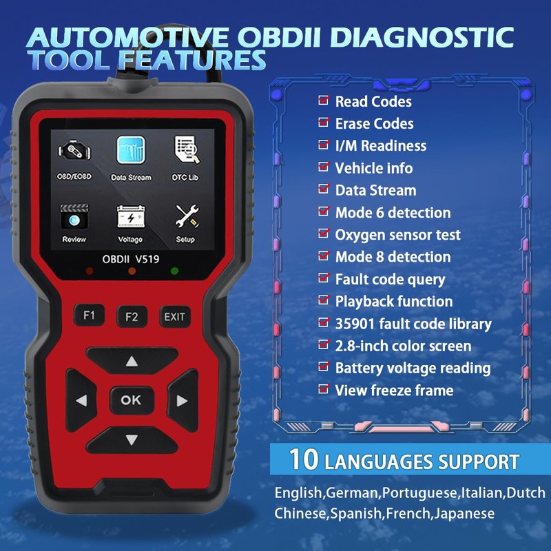 2025 New OBD2 Scanner Diagnostic Tool - Check Engine Light