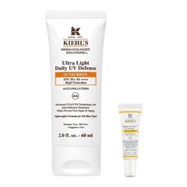 Kiehl’s Ultra Light Daily UV Defense Sunscreen SPF50+ PA++++, 1 unit, 60ml (+ Kiehl’s UV Sun Serum free gift) / 키엘 울트라 라이트 데일리 유브이 디펜스 썬스크린 SPF50+ PA++++, 1개, 60ml (+키엘 UV 선세럼 사은품 증정)