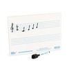 A4 Mini Dry-Wipe Music whiteboard with 2 pre-Printed Staves