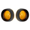 HDBUBALUS 2x Bullet Turn Signal Light Amber Lens Gloss Black