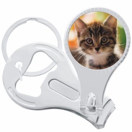 Cute Cat Kitty Nail Clippers Plus Bottle Opener Keychain