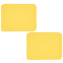 VIOTIIN 6 Cup Rectangle Silicone Storage Cover Lids Replacement for Pyrex 7211-PC Glass Bowls, (Container not Included) 2 Pack, Microwave, Dishwasher and Freezer Safe