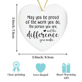 Appreciation Gifts for Coworkers Teacher Nurse Manager Ceramic Ornament May You Be Proud of The Work You Do Employee Thank You Gifts Christmas Tree Decoration