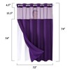 Gibelle No Hook Waffle Weave Shower Curtain with Snap-in Fabric