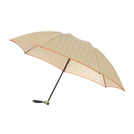 LANVIN on Bleu Moonbat Folding Umbrella, Rain Umbrella, 21.7 inches (55 cm), Women's, Jacquard 10913 Beige, beige