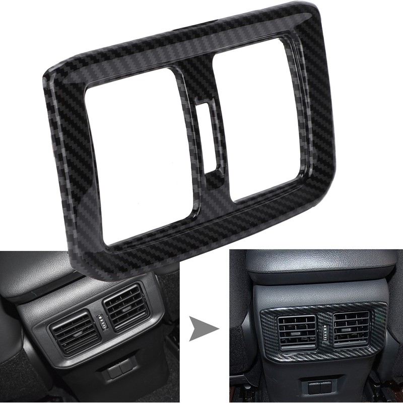 Rear Air Conditoner Outlet Vent Cover Panel Trim Carbon Fiber