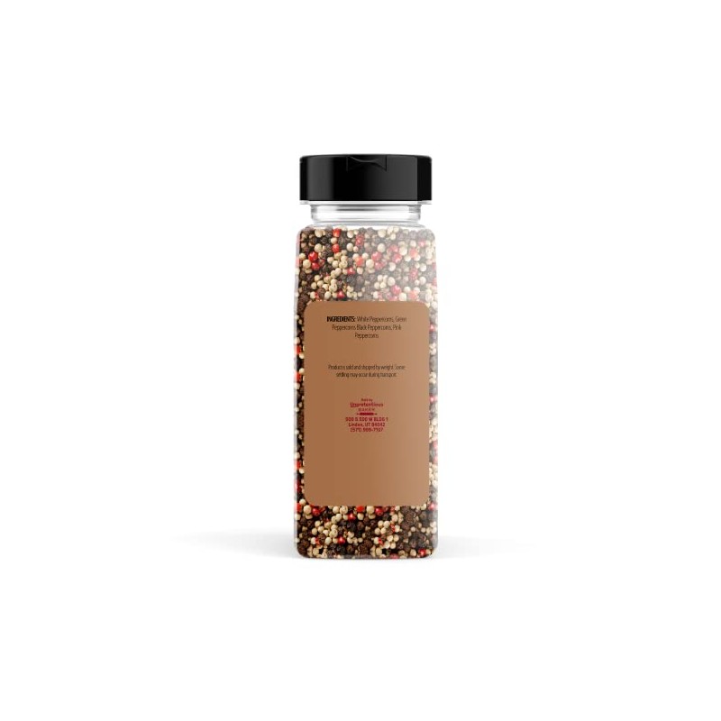 Unpretentious Rainbow Peppercorn Medley, 4 Cups, Versatile Blend, White, Black,