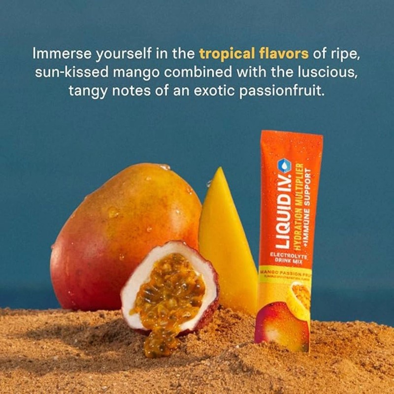Liquid IV Immune Mango Passion Fruit 0.56 oz., 26 pk.