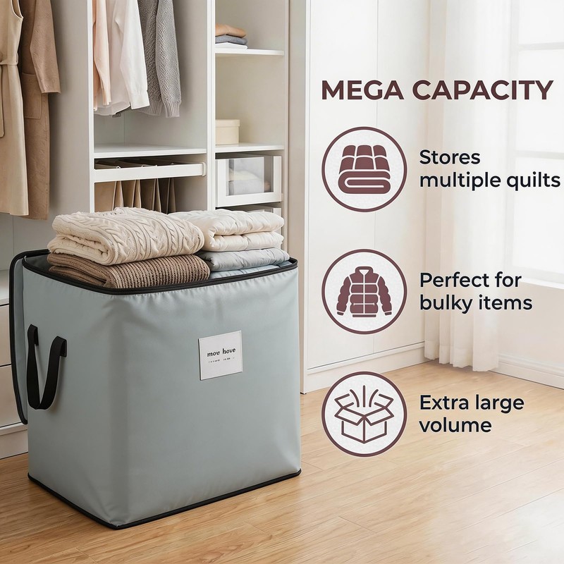 Extra Large 190 L Moving Bags Grey Heavy Duty Storage