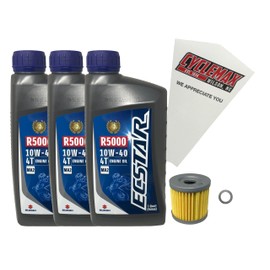 Cyclemax Standard 10W-40 Oil Change Kit compatible with 2004-2009 Suzuki LT-Z400