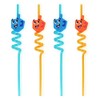Cazenove 4X Reusable Chanukah Twirl Plastic Straws - Dreidel Design