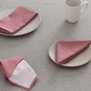 Pack of 6 Plain Satin Napkins, Durable Cotton Fabric for