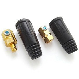 B.W.P 400Amp-500Amp 70-95 Welding Cable Connector Male Plug and Female Socket Quick Fitting Euro Style