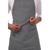 Colour by Chef Works B192 Adjustable Bib Apron, Grey