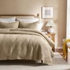 WDCOZY Beige Queen Size Quilt Set, Muslin Cotton Shell Down-Alt