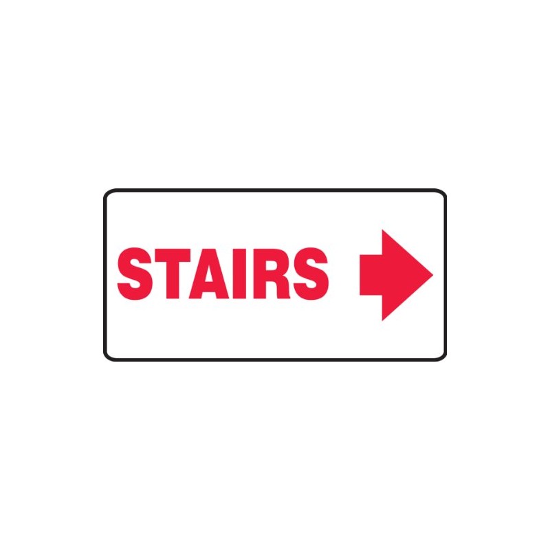 Stairs (Arrow Right) 7X14 .125 Polycarbonate Sign