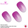 False Nail Bling Art Magenta Gel Ombre Oval 24 False