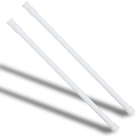 Uenhoy 2 Pack Sliding Door Security Bar 15.7" to 27.5" Adjustable Window Security Bar with Rubber Tips, Sliding Glass Door Lock, Sliding Patio Door Window Lock Bar Stoppers, White