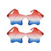 VIGUEUR 2PCS Star Shaped Sunglasses, Patriotic Rimless Design