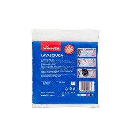 Vileda 139193 Lavasciuga, Panno Multiuso Con Odor Stop e Speciali Rilievi Pulenti, Ideali Per Rimuovere Lo Sporco Da Piatti e Stoviglie
