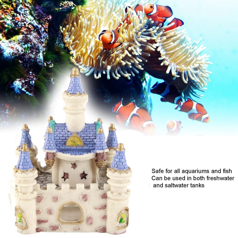 Aquarium Resin Castle Decoration High Simulation Fish Tank Roman Castle