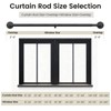 1 Inch Curtain Rods for Windows 120 to 240, Outdoor