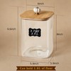 2 Pack 3.7 Qt Large（120oz）Glass Food Storage Containers with Lids,Square
