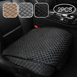 XZPILINA Bottom Car Seat Cover，Breathable Car Seat Protector，Driver Front Seat Cushion，Anti-Skid Four Seasons General（Black，2PCS）