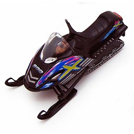 KiNSFUN Die Cast Metal Snowmobile Model, 5 Inch, Yellow and Black