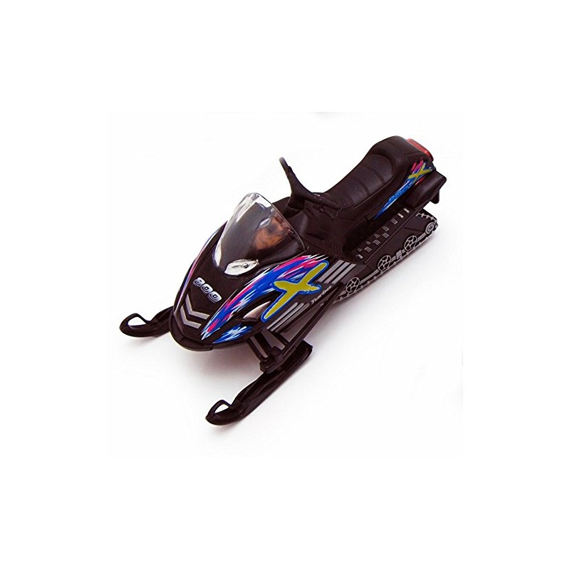 KiNSFUN Die Cast Metal Snowmobile Model, 5 Inch, Yellow and