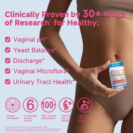 2 Month Serving Life-Space Probiotic for Women, Support Healthy Vaginal Microflora & Comfort, BV & VVC Infection Treatment, Urinary Tract Health, Lactobacillus rhamnosus, 6.3 Billion CFU, Multi Strain
