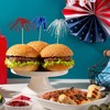 Cocktail Picks,100pcs Red Blue Silver Firework Toothpicks for Appetizer, 9