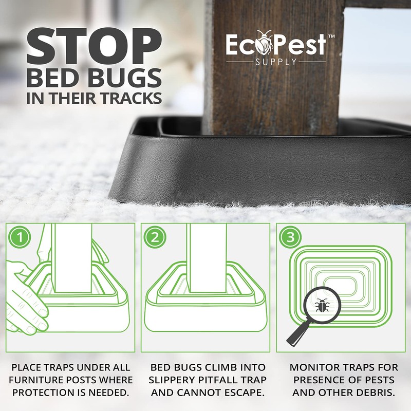 Bed Bug Interceptors – 4 Pack | Bed Bug Blocker