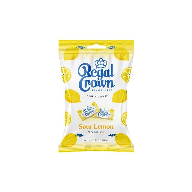 Regal Crown Sour Lemon, 6.25 Ounce Bag (Pack of 1),