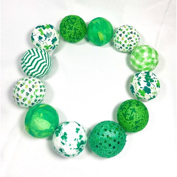 2" Green & Clovers St Patrick’s Day bowl filler balls,