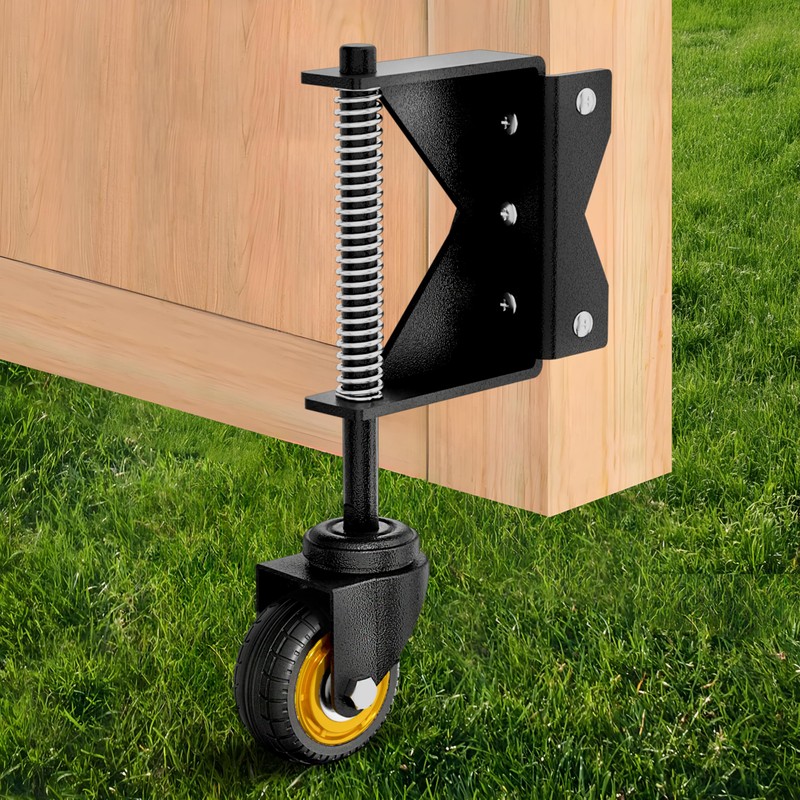 Lygoeege 3Inch Gate Wheel, 160lbs Capacity, Spring-Loaded Absorbing Solid Rubber