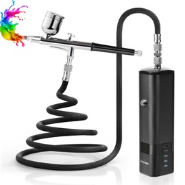 Airbrush Kit with Compressor, 32PSI Handheld Mini Air Brush Gun Set, Portable High Pressure Air Brushes for Painting, Tattoo, Nail Art, Mode, Makeup, Cake, Barber
