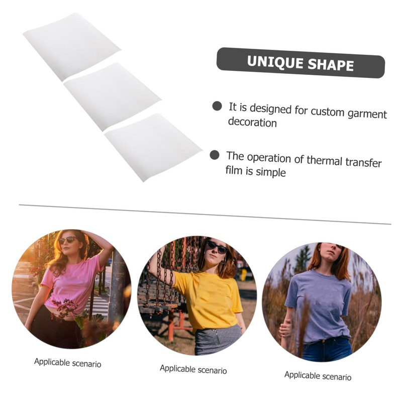 jojofuny 3pcs Heat Transfer Engraving Film Matte Htv Vinyl for