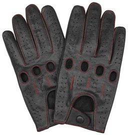 Leatherick Men's Driver's Gloves - Soft, Perforated Driving Gloves with Breathing Knuckle Holes, Ideal for Outdoor and Travel - M