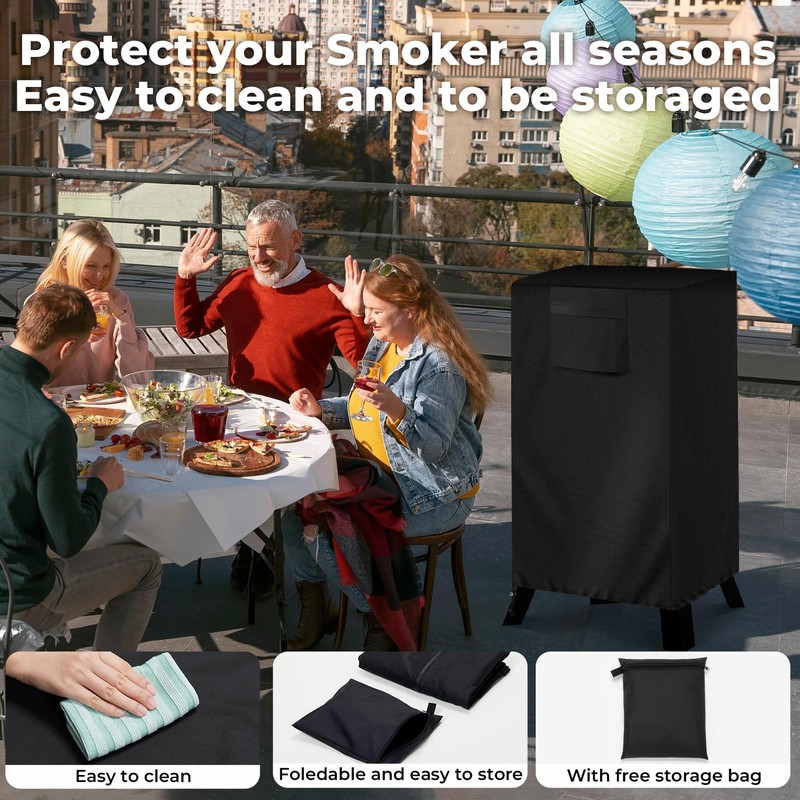 40-inch Vertical Smoker Cover, Compatible with Most of Vertical Smoker