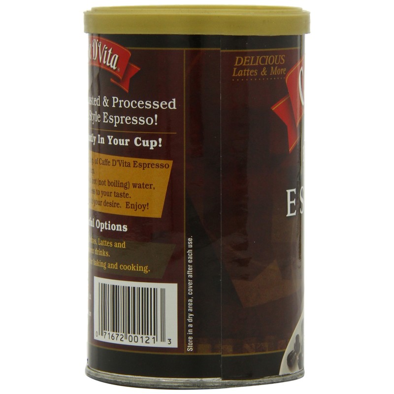 Caffe D'Vita Espresso, 3-Ounce Cans (Pack of 6)